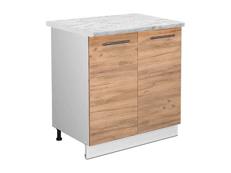 Meuble bas sous-évier chêne de force doré 80x60x82 fame-line