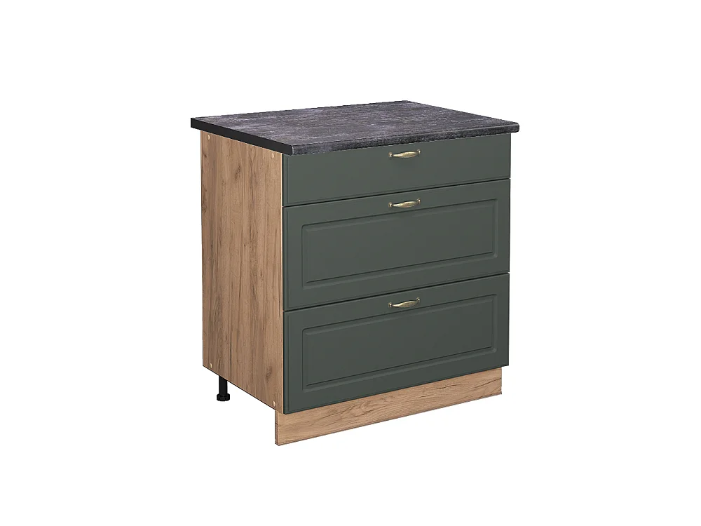 Meuble cuisine vert or campagne 80x60x82 fame-line