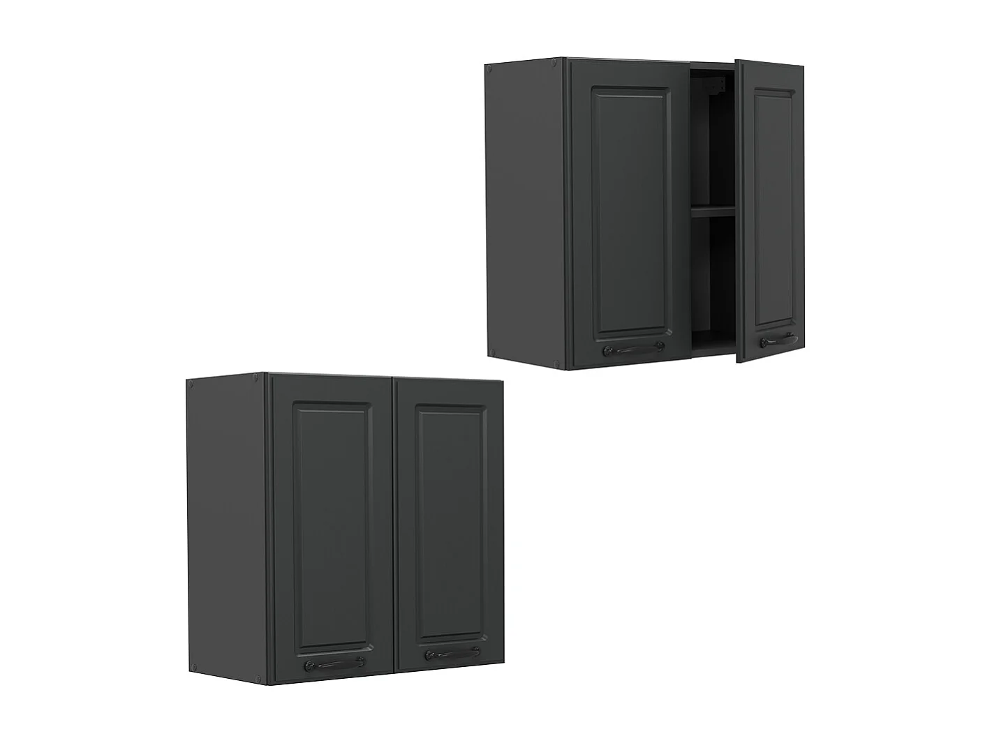 Elément haut de cuisine anthracite campagne 60x31x60 r-line