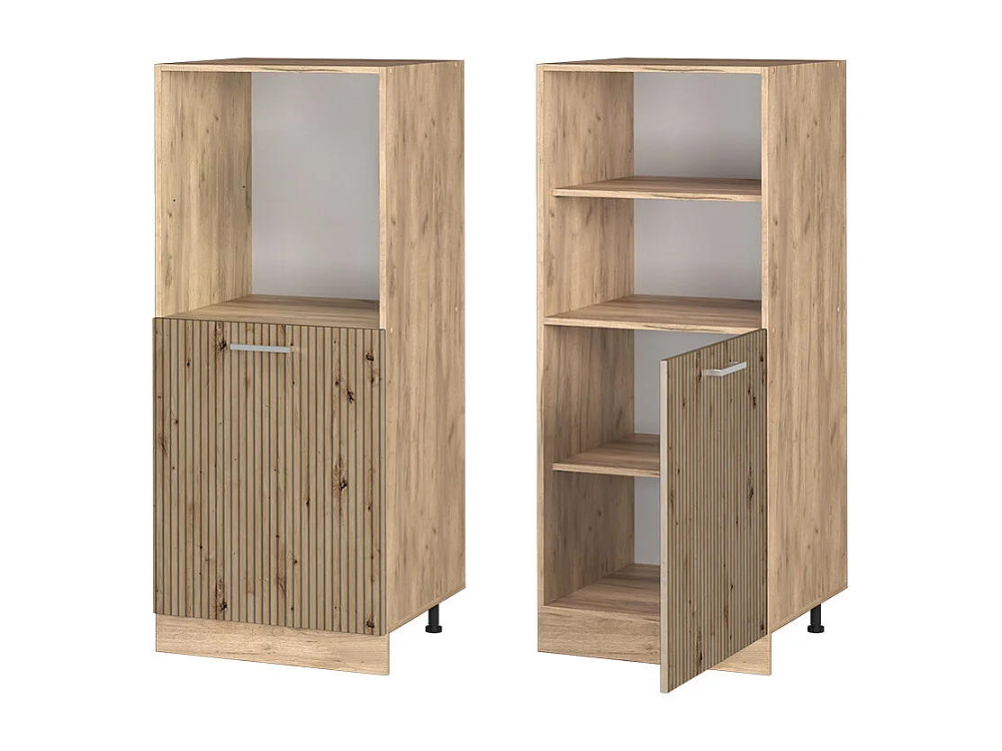 Meuble pour four chêne artisan 60x57x143 r-line