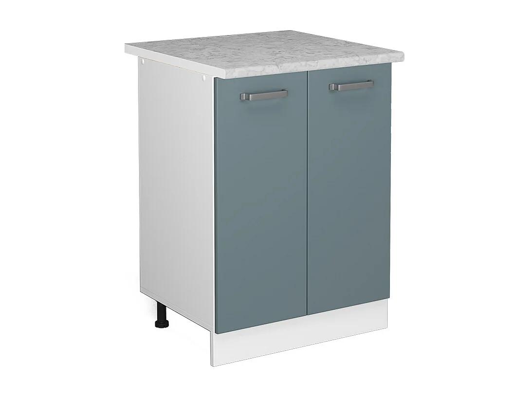 Mobiletto base cucina grigio-blu 60x60x81.6 r-line