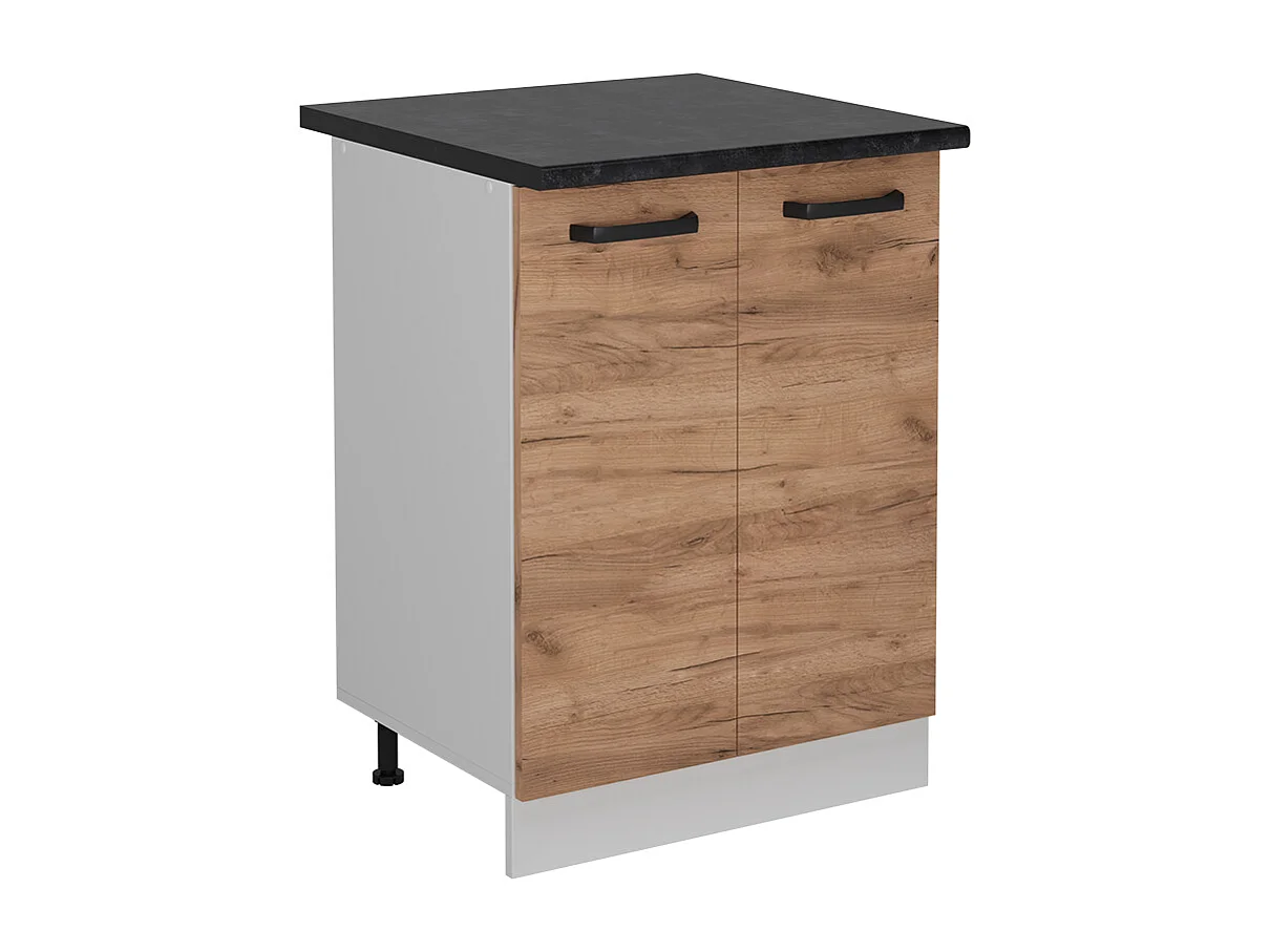 Meuble bas de cuisine chêne de force doré 60x60x81.6 r-line