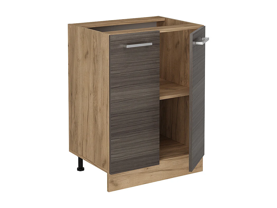 Mobiletto base cucina grigio nobile 60x60x81.6 r-line