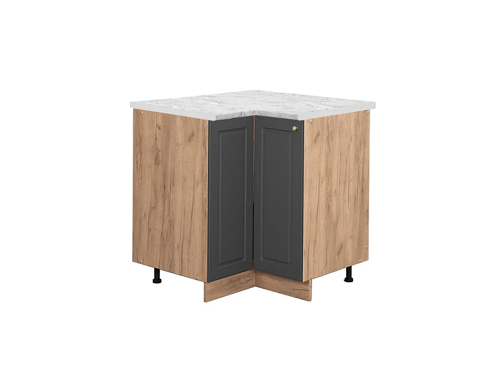 Eckunterschrank anthrazit-gold 80.5x60x82 fame-line