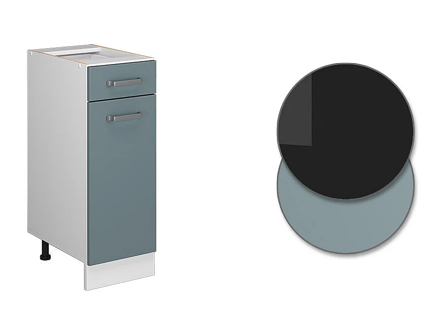 Meuble cuisine bleu-gris 30x46x81.6 r-line