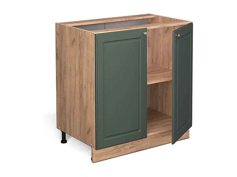 Mobiletto base cucina verde-oro country house 80x60x82 fame-line