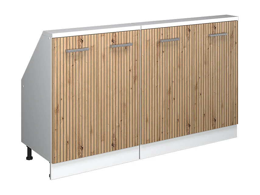 Armario de cocina para techo inclinado roble artesanal 140x46x81.6 r-line