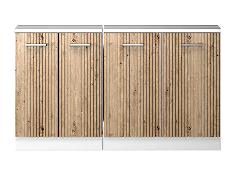 Mobile cucina sottotetto rovere artigianale 140x46x81.6 r-line