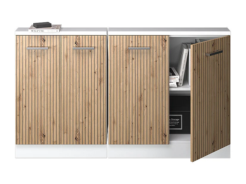 Mobile cucina sottotetto rovere artigianale 140x46x81.6 r-line