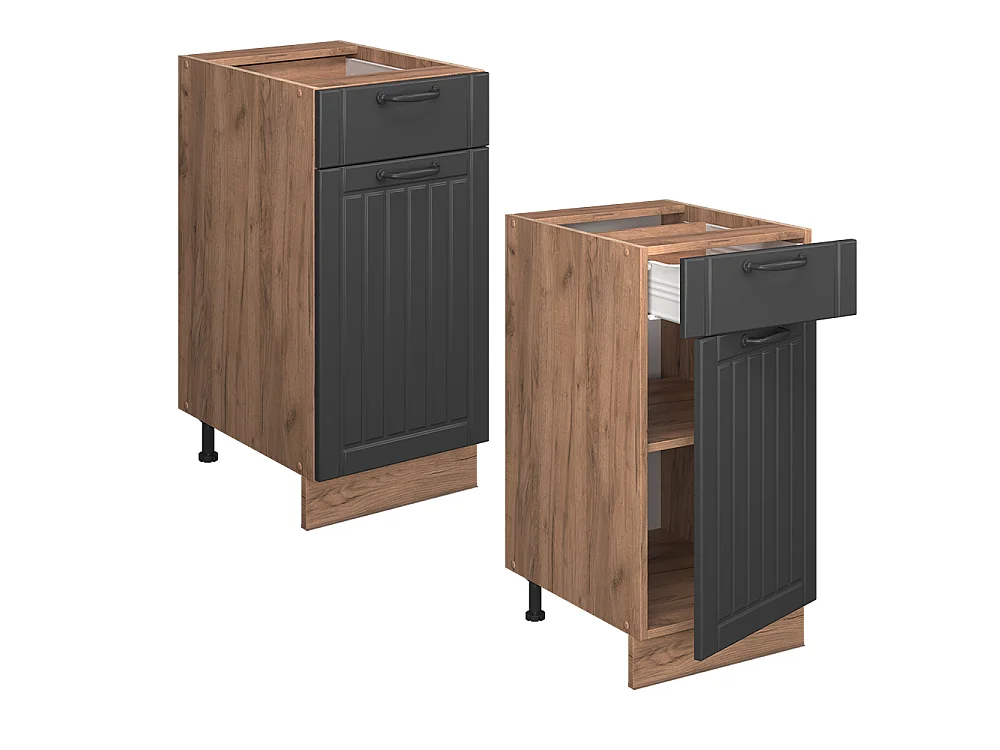Meuble cuisine gris foncé 40x60x82 fame-line