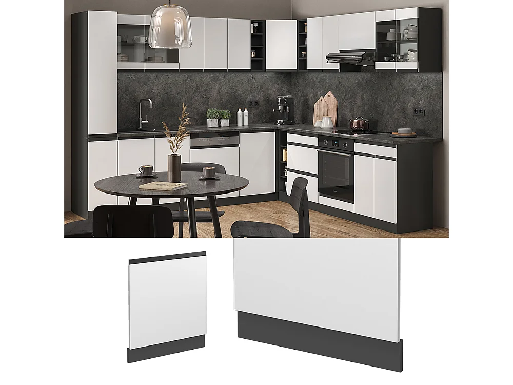 Panel przedni zmywarki biały 60x1.6x81.8 r-line