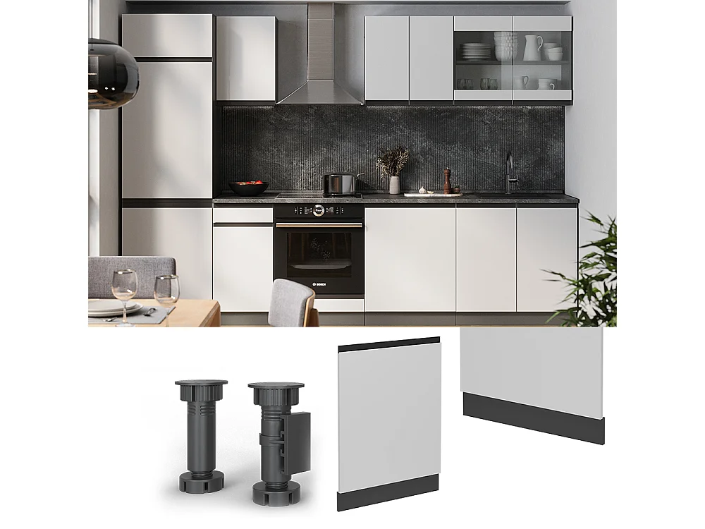 Panel przedni zmywarki biały 60x1.6x81.8 r-line