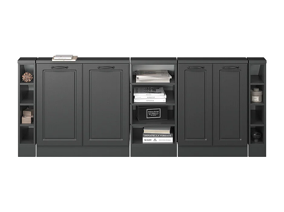 Armario de cocina para techo inclinado antracita casa de campo 215x46x81.6 r-line