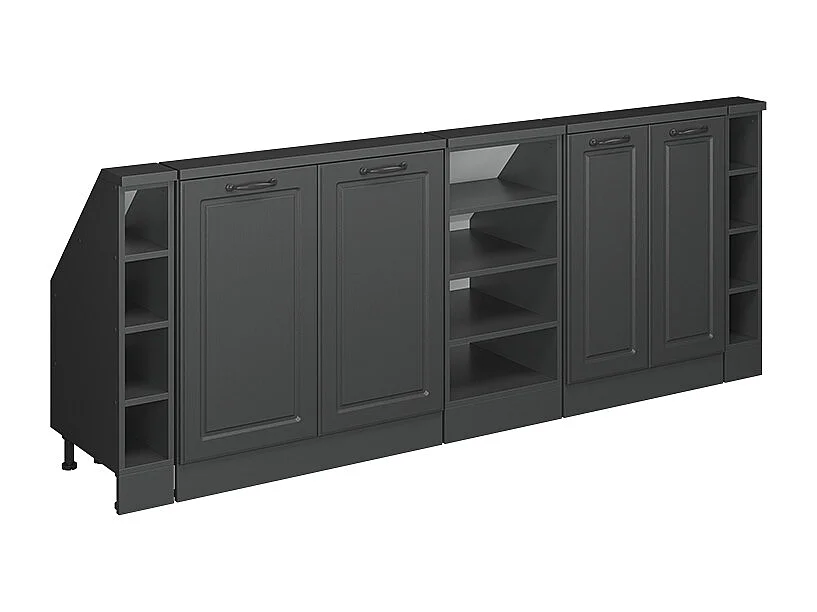 Meuble sous pente anthracite campagne 215x46x81.6 r-line