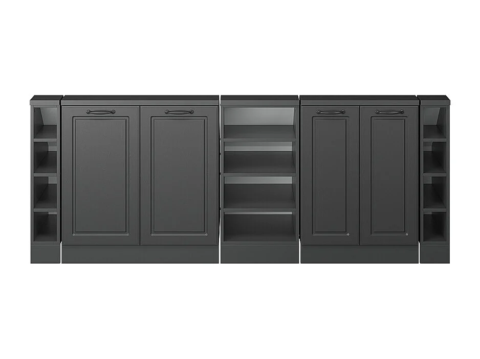 Meuble sous pente anthracite campagne 215x46x81.6 r-line