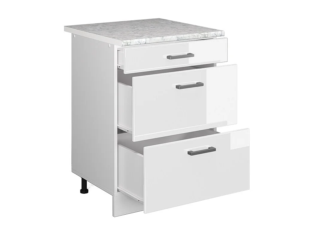 Mueble bajo de cocina blanco alto brillo 60x60x81.6 r-line