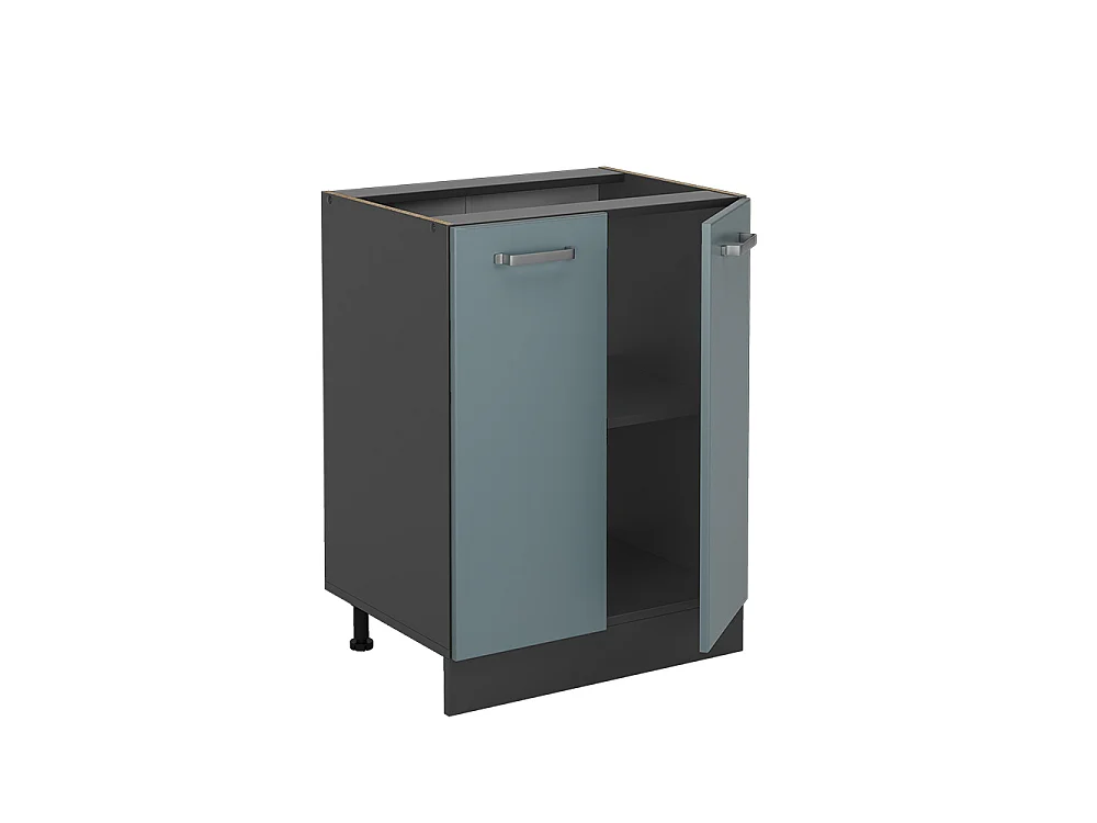 Mobiletto base cucina grigio-blu 60x60x81.6 r-line