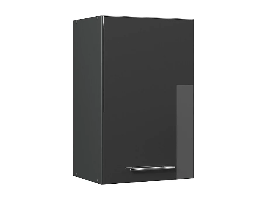 Elément haut de cuisine anthracite haute brillance 45x34.1x72 fame-line