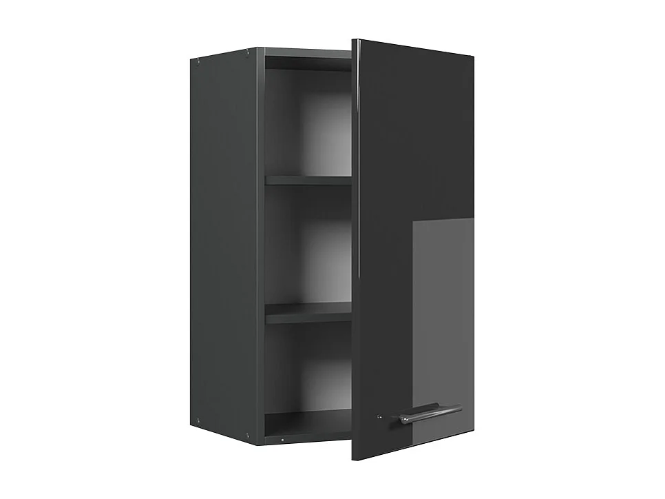Elément haut de cuisine anthracite haute brillance 45x34.1x72 fame-line
