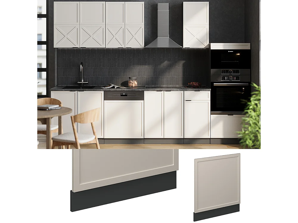 Panel frontal grisbeige 60x1.6x67.4 fame-line