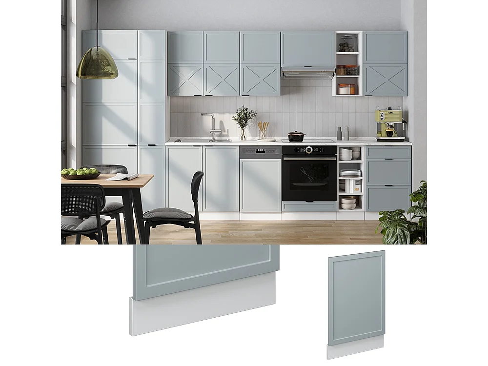 Façade bleu clair-gris 45x1.6x67.4 fame-line