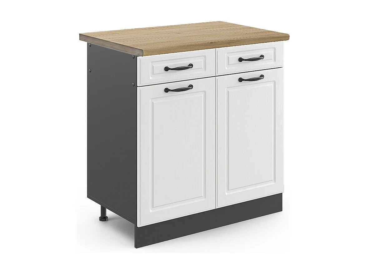 Meuble cuisine blanc campagne 80x60x81.6 r-line