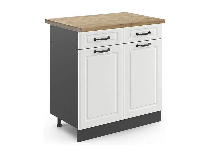 Meuble cuisine blanc campagne 80x60x81.6 r-line