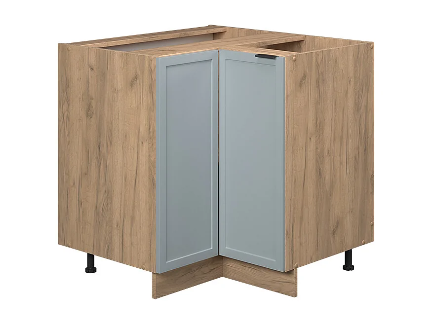 Eckunterschrank hellblau-grau 80.5x51.6x82 fame-line