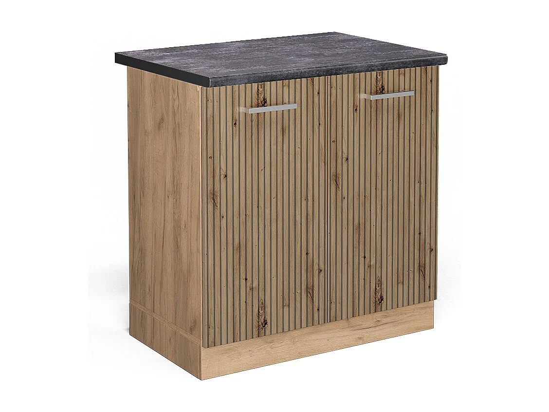 Meuble bas sous-évier chêne artisan 80x60x81.6 r-line