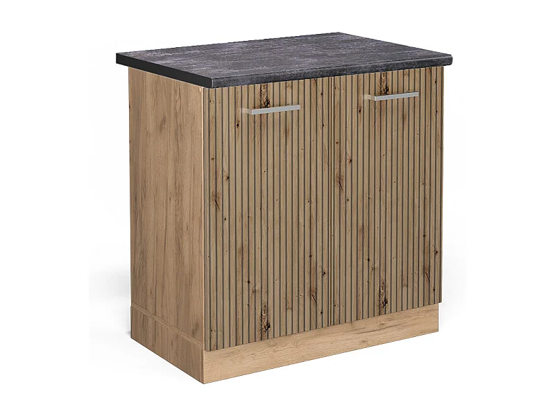 Meuble bas sous-évier chêne artisan 80x60x81.6 r-line