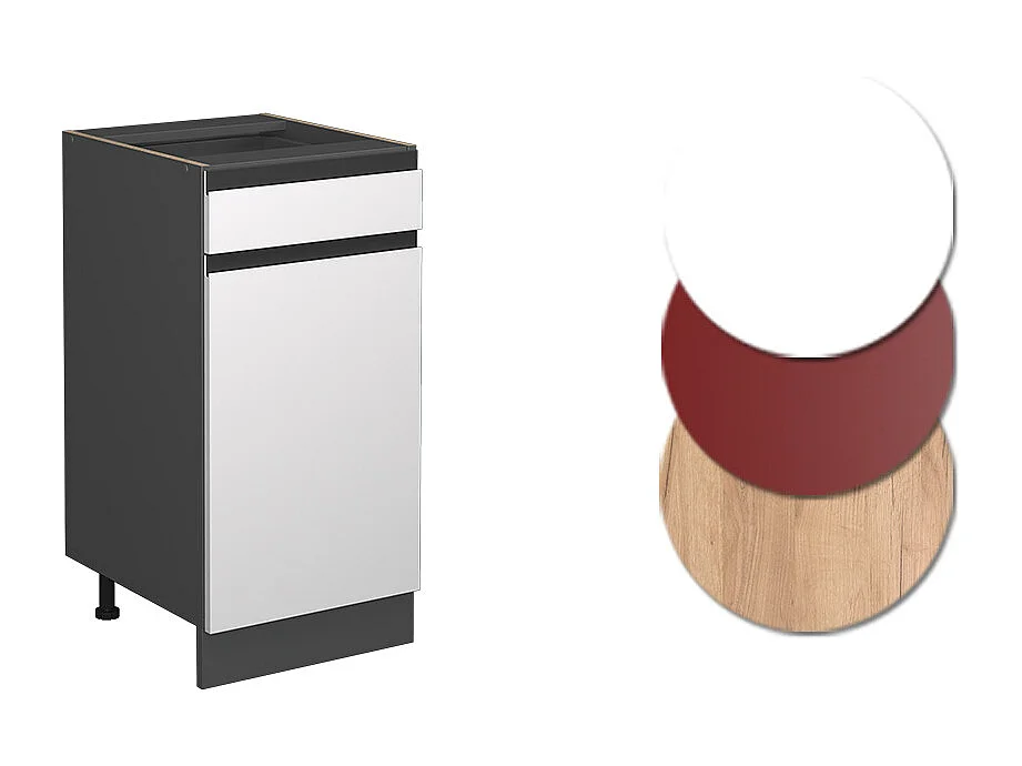 Mueble bajo de cocina blanco 40x60x81.6 r-line