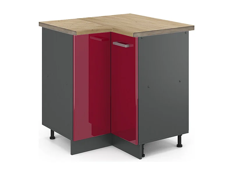 Meuble dangle rouge brillant 75.6x60x81.6 r-line