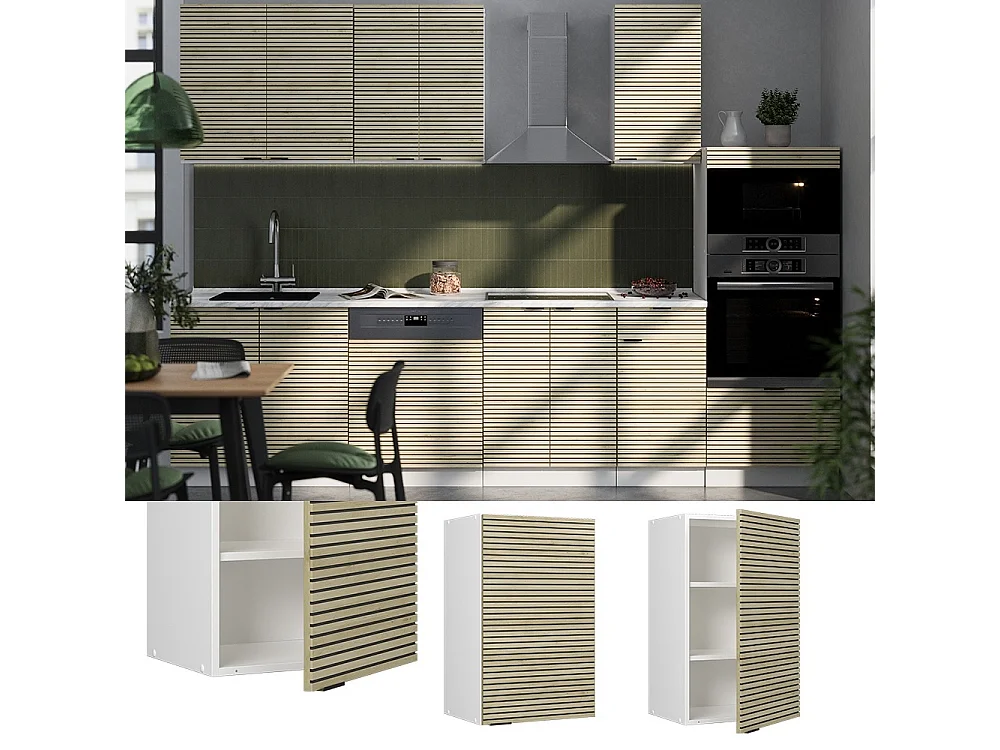 Pensile da cucina pannello in quercia 45x34.1x72 fame-line