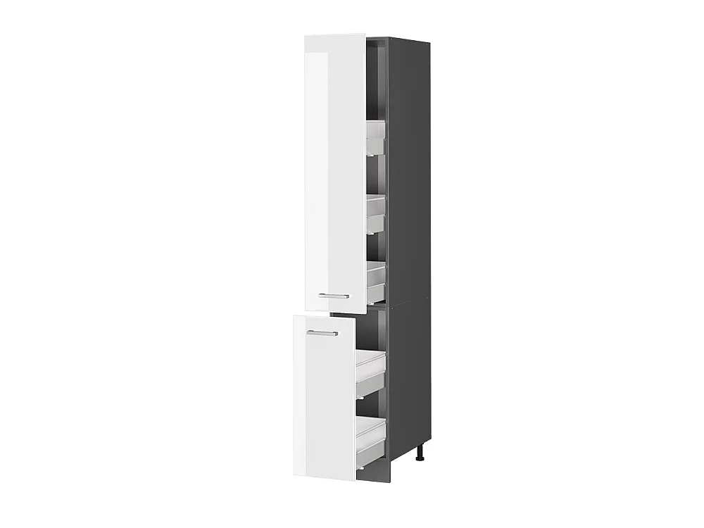Pharmacy cabinet white high gloss 30x57.2x206.8 r-line