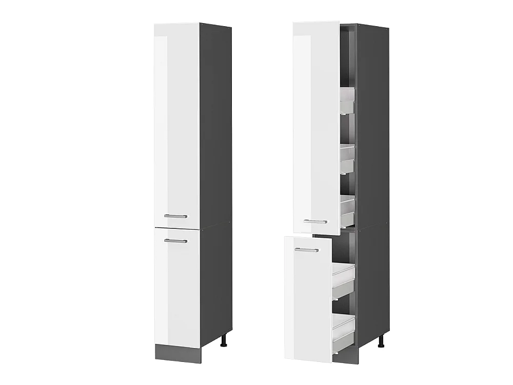 Pharmacy cabinet white high gloss 30x57.2x206.8 r-line