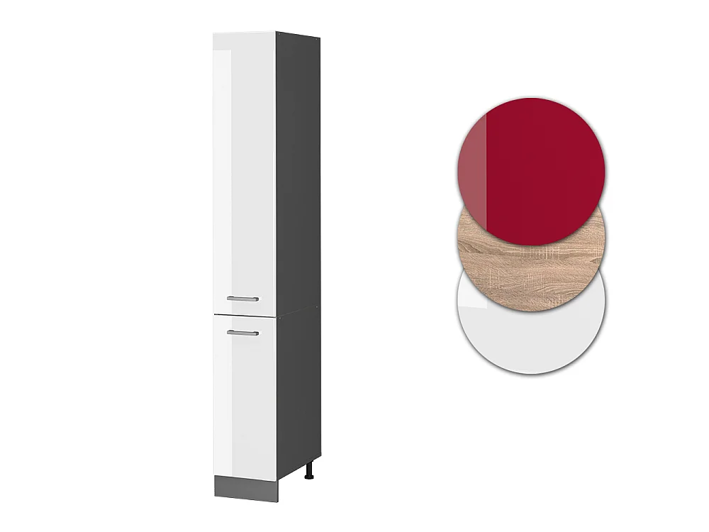 Pharmacy cabinet white high gloss 30x57.2x206.8 r-line