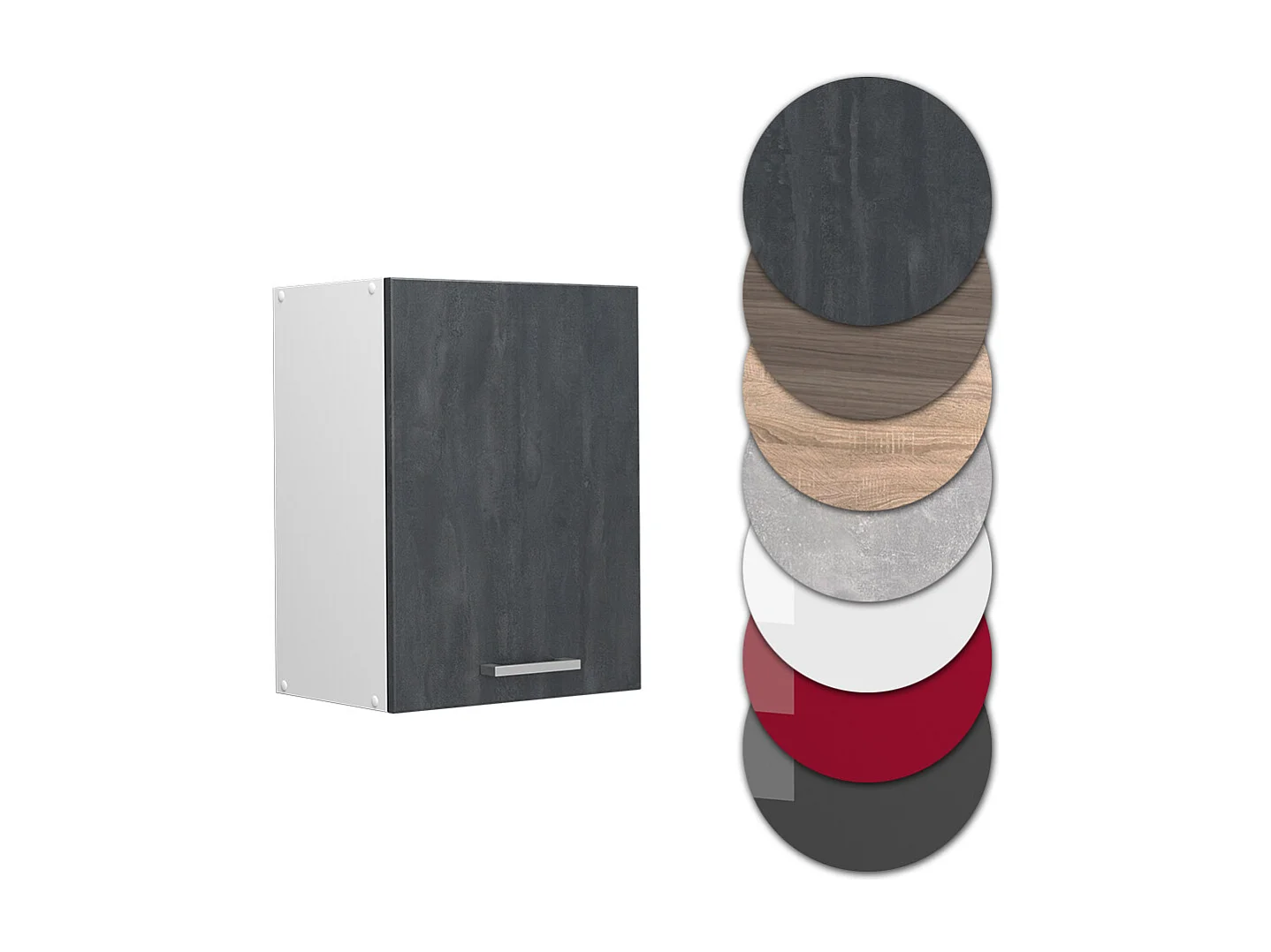 Armario colgante hormigón negro 45x31x60 r-line