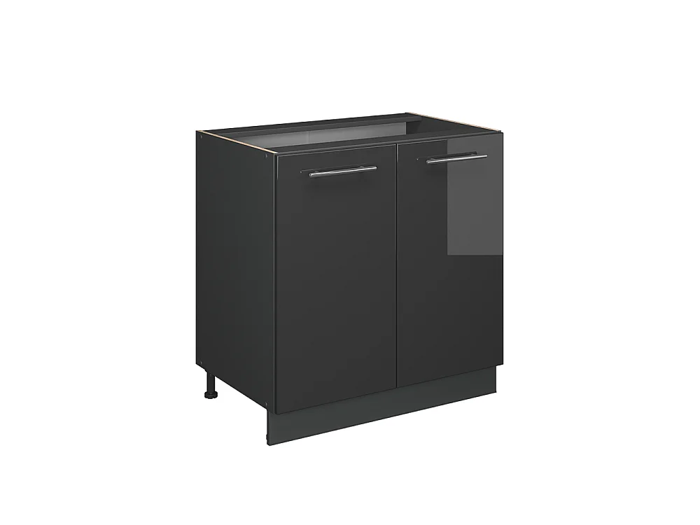 Sink base cabinet anthracite high gloss 80x60x82 fame-line