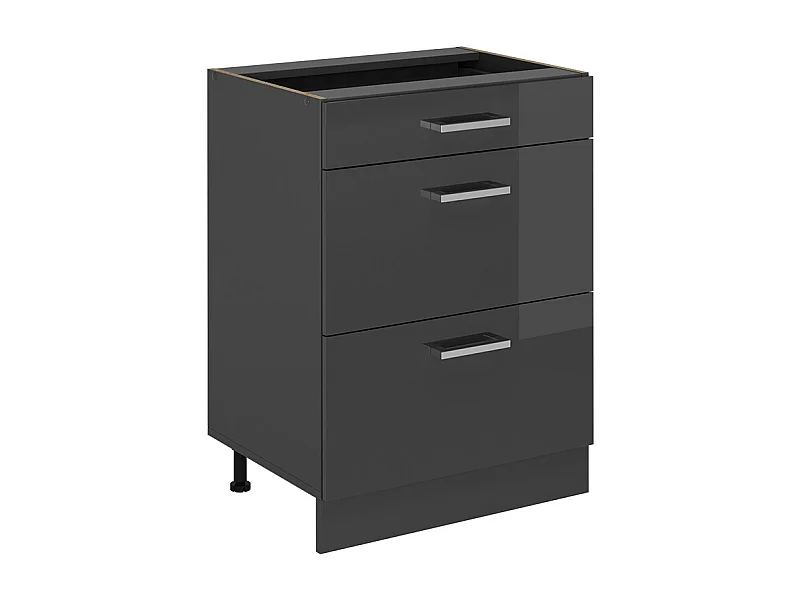 Küchenunterschrank anthrazit hochglanz 60x46x81.6 r-line