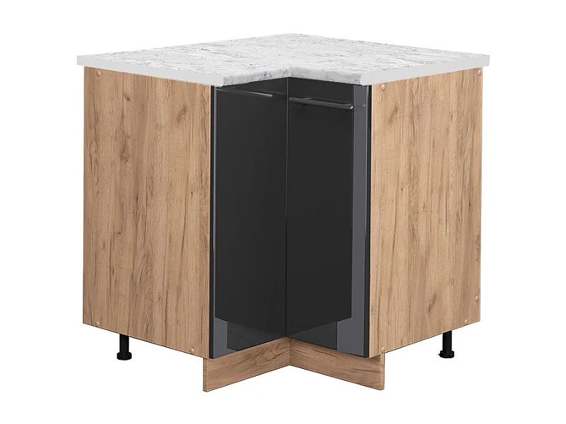 Hoekkast antraciet hoogglans 80.5x60x82 fame-line