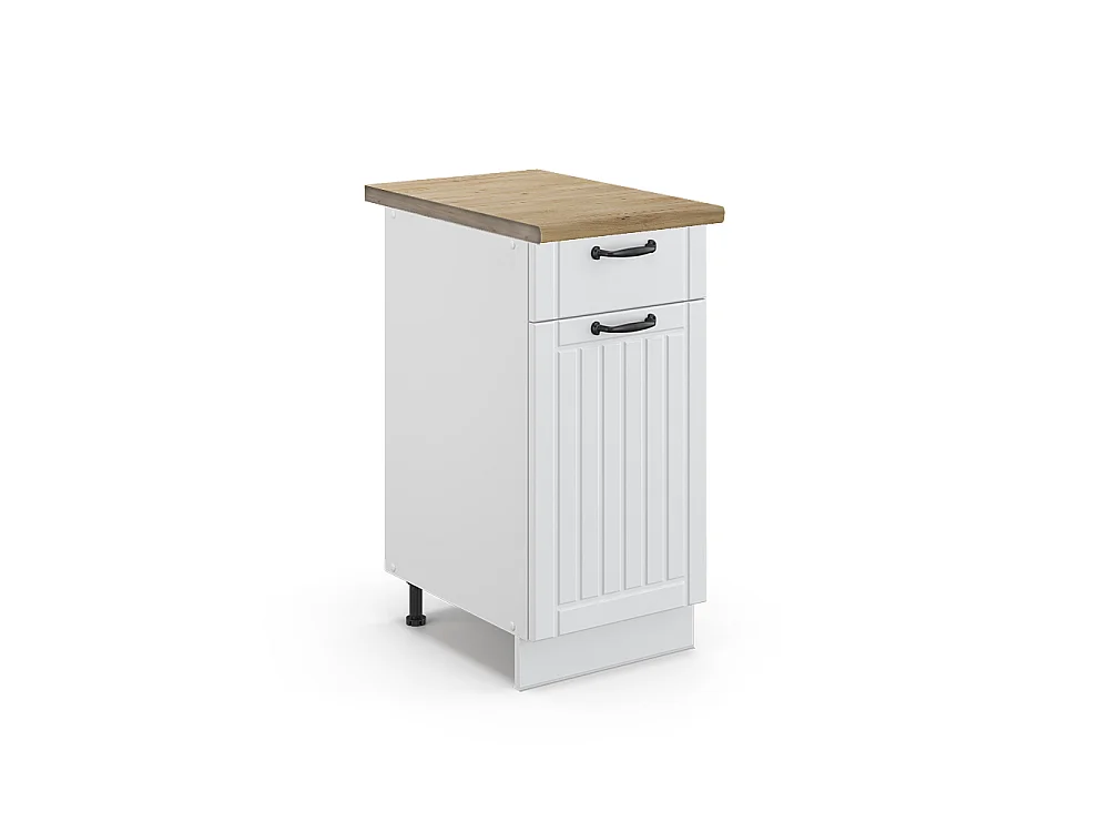 Meuble cuisine blanc campagne 40x60x82 fame-line