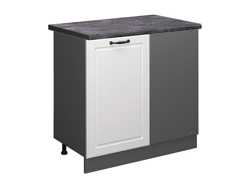 Eckunterschrank weiß landhaus 86x60x81.6 r-line