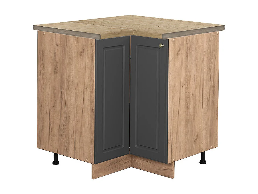 Armario de esquina antracita-oro 80.5x60x82 fame-line