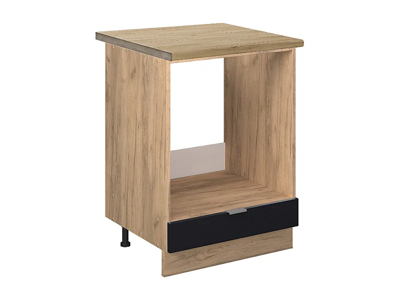 Meuble pour four noir rayé 60x60x82 fame-line