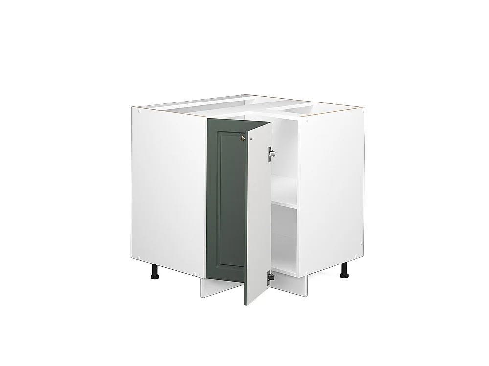 Eckunterschrank grün-gold landhaus 80.5x60x82 fame-line