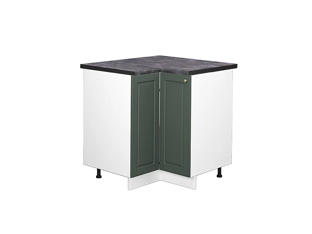 Eckunterschrank grün-gold landhaus 80.5x60x82 fame-line