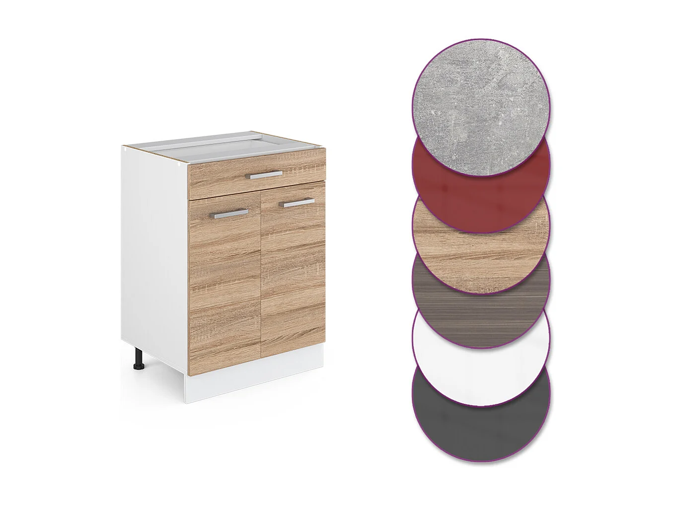 Meuble cuisine sonoma 60x46x81.6 r-line