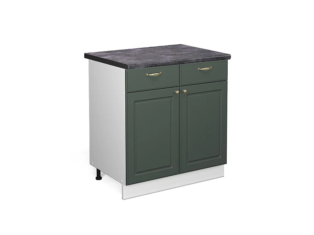 Meuble cuisine vert or campagne 80x60x82 fame-line