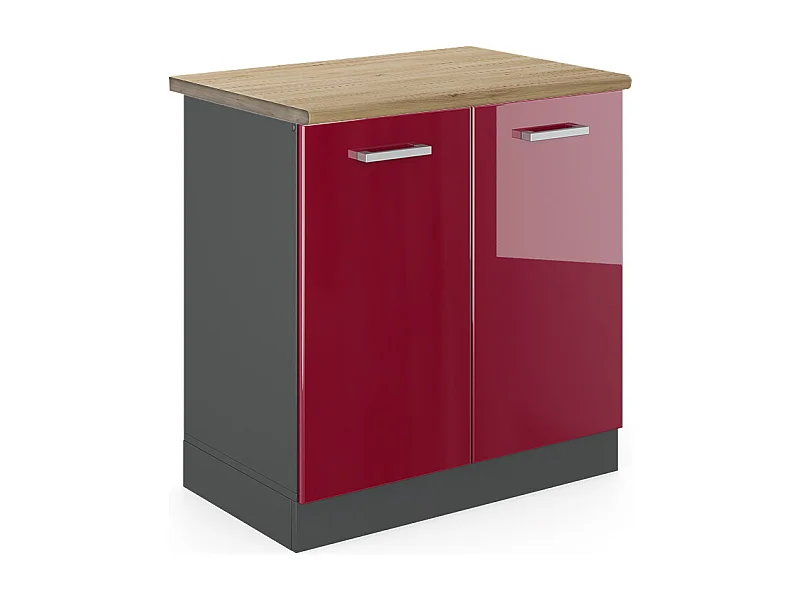 Mobile lavello cucina rosso lucido 80x60x81.6 r-line