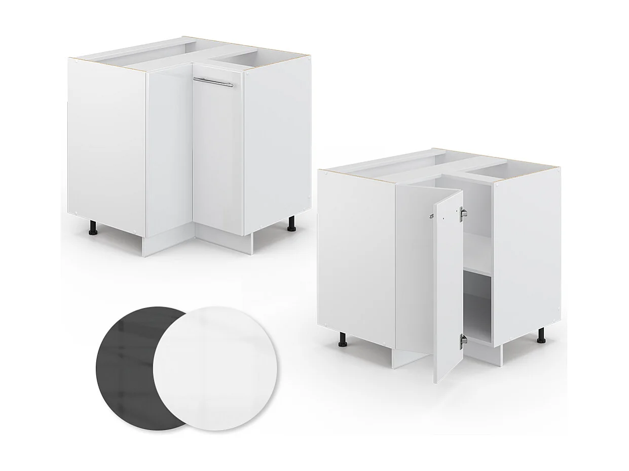 Mobile ad angolo cucina bianco lucido 80.5x60x82 fame-line